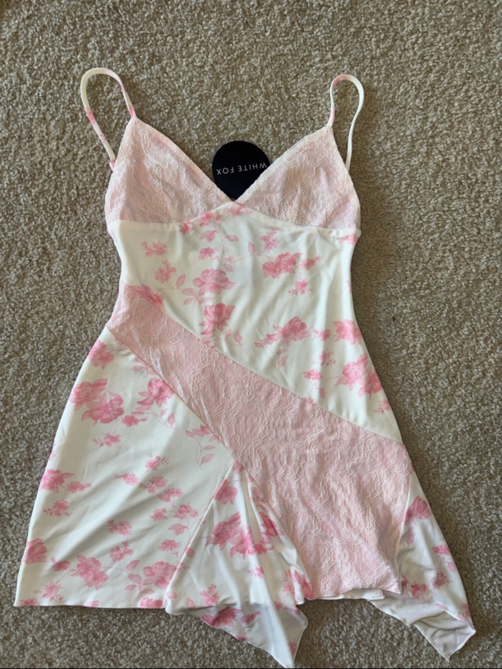 White Fox Boutique “Settle For You” Mini Dress in Ivy/Pink